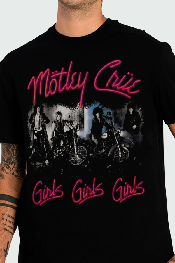 CAMISETA MOTLEY CRUE - GIRLS GIRLS GIRLS