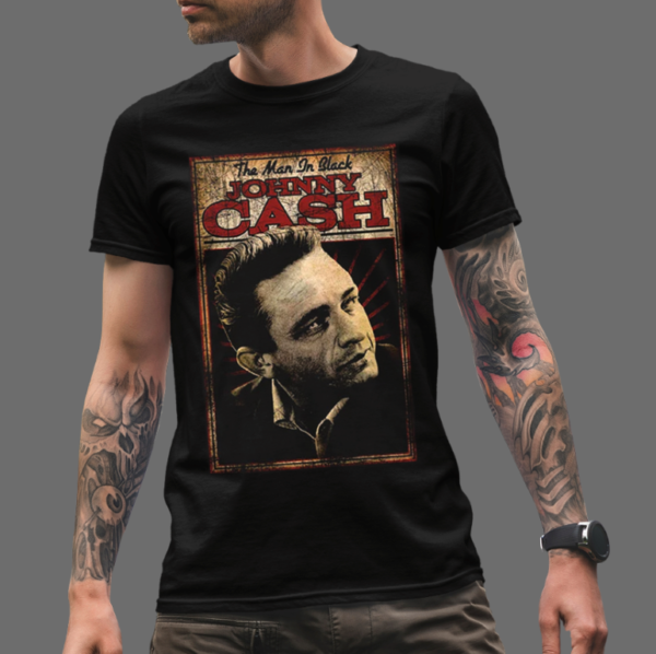 CAMISETA JOHNY CASH - THE MAN IN BLACK