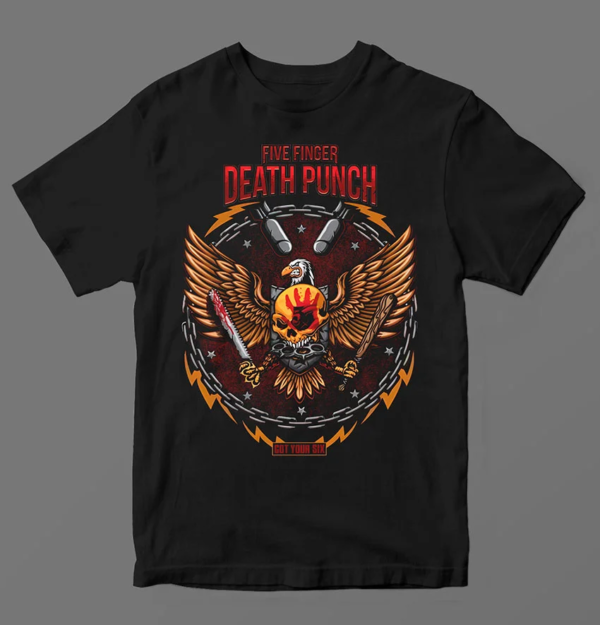 CAMISETA FIVE FINGER DEATH PUNCH - 5FDP - Imagem 2
