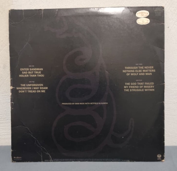 DISCO DE VINIL - METALLICA - BLACK ALBUM - Imagem 2